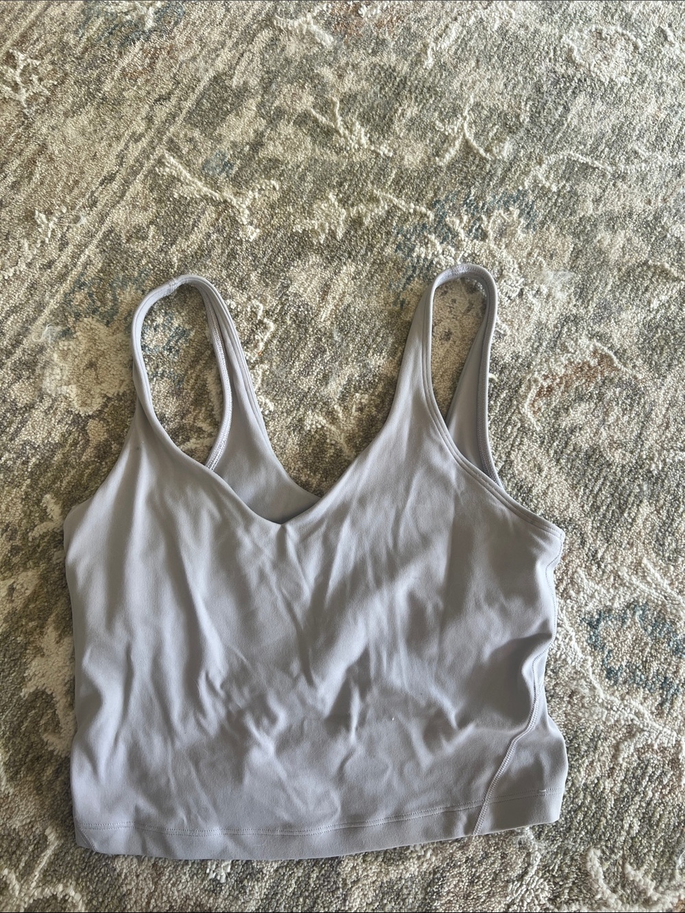 Everyday V-Neck Bralette Crop Top - Light Gray